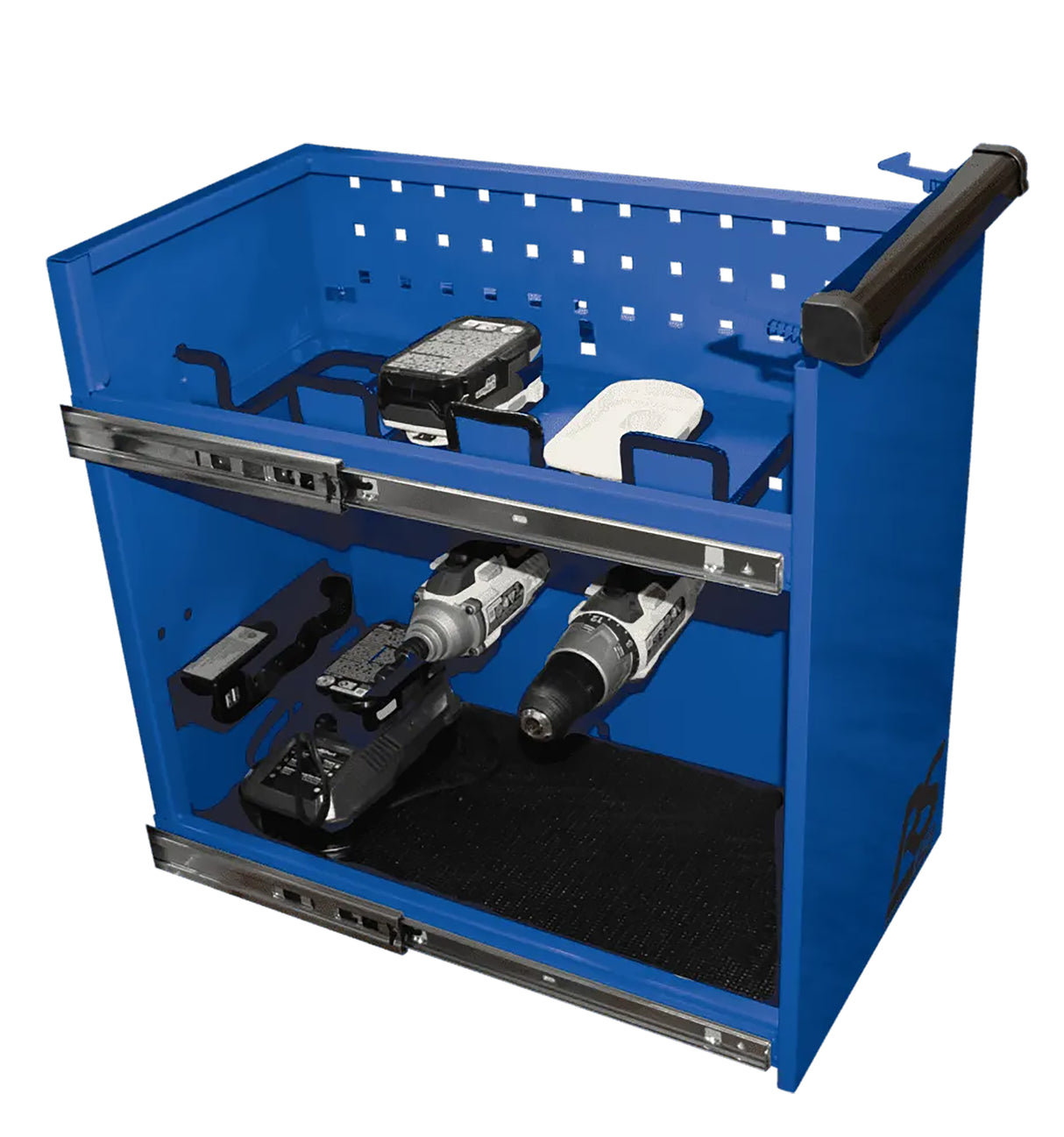 Homak 54in. TECH 7-Drawer Rolling Workstation - Blue Additional Image 3