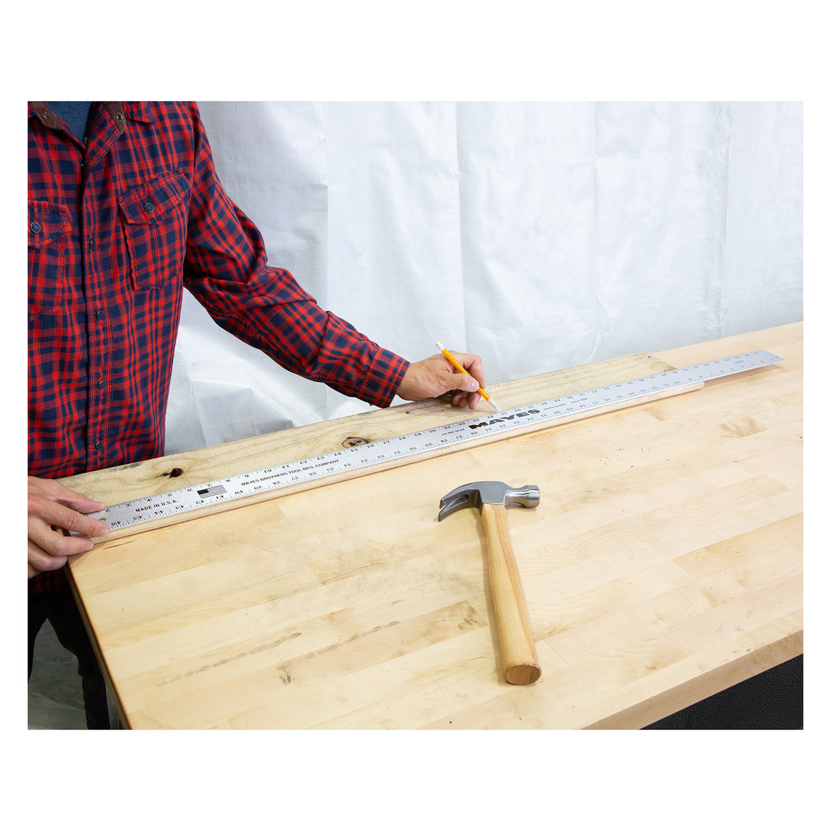 Mayes 10209 Aluminum Straight Edge Ruler (48 x 2 Inch) Additional Image 5