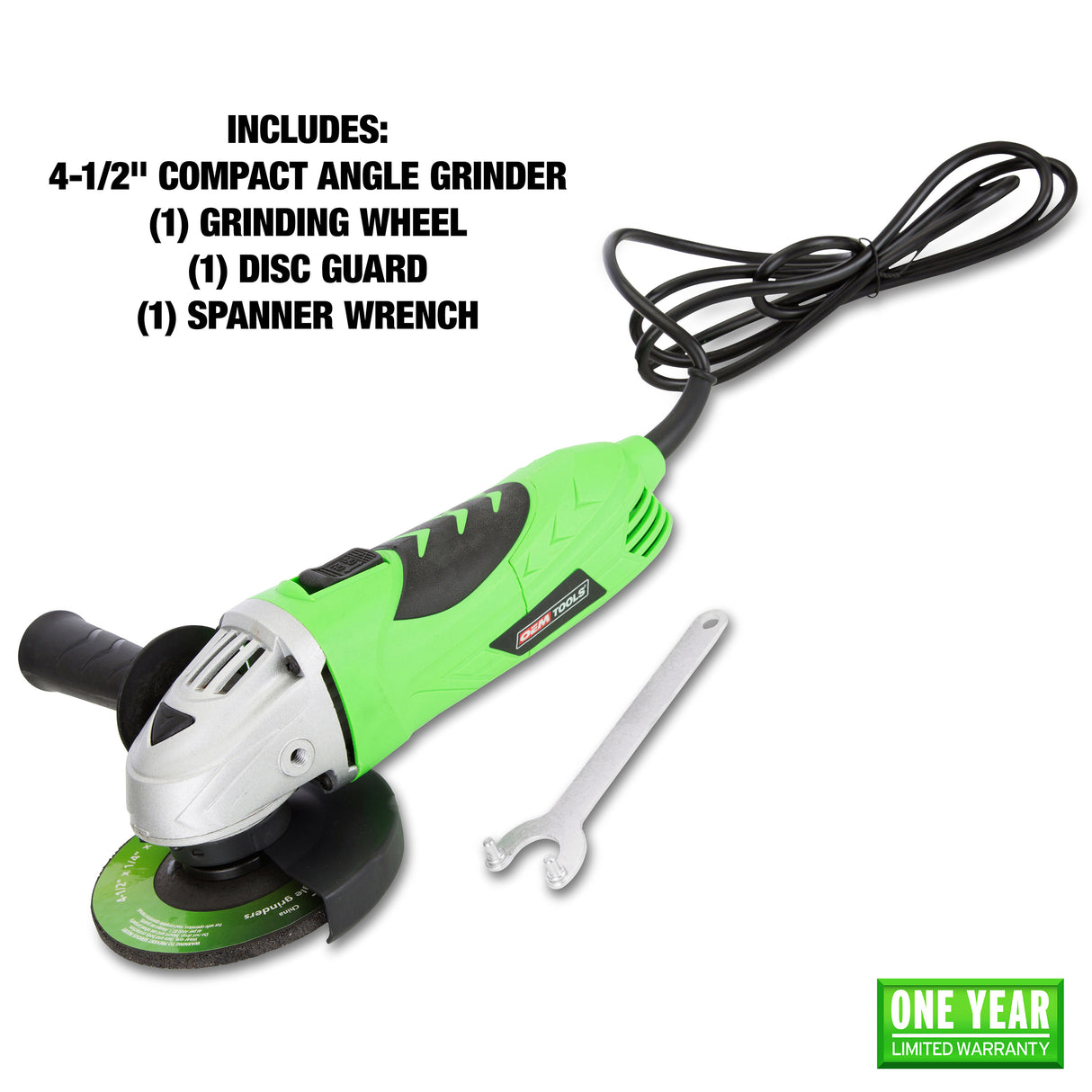OEMTOOLS 24663 4-1/2in. Compact Angle Grinder Additional Image 1