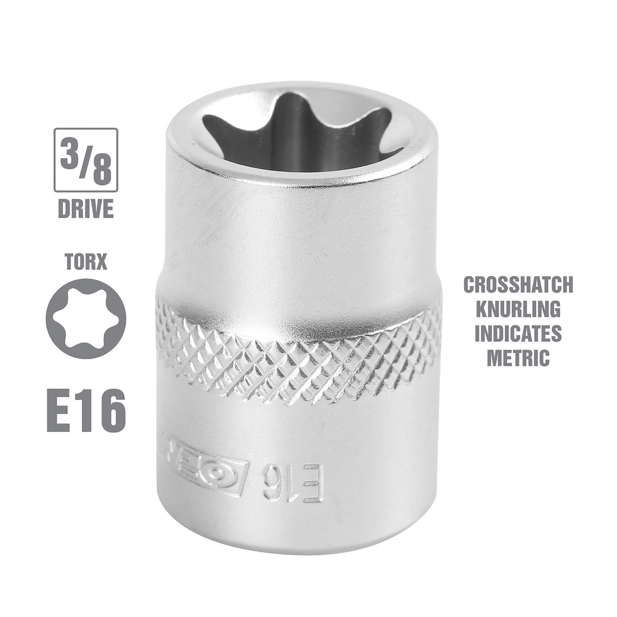 OEMTOOLS 22809 E16 3/8 Inch Drive External Star Socket Additional Image 1