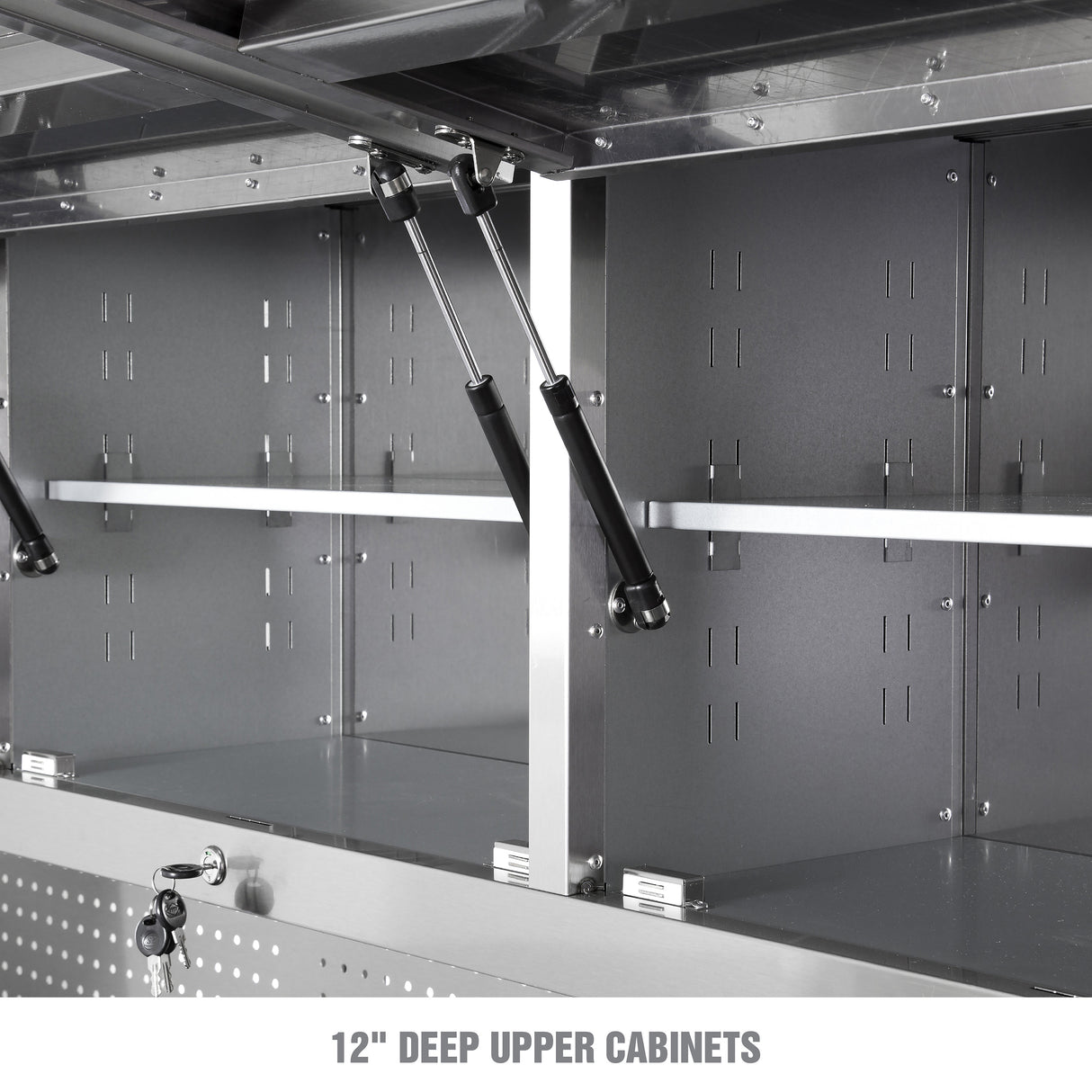 OEMTOOLS OEM24615 72in. 11-Drawer Cabinet and Upper Cabinet - Stainless Steel Additional Image 4