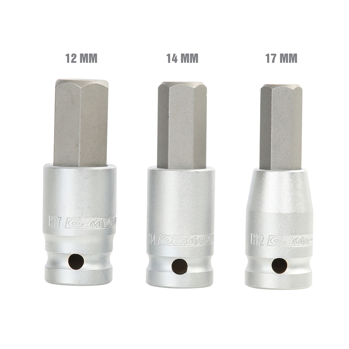 OEMTOOLS 25417 1/2 Inch Metric Drive Hex Bit Set Additional Image 2