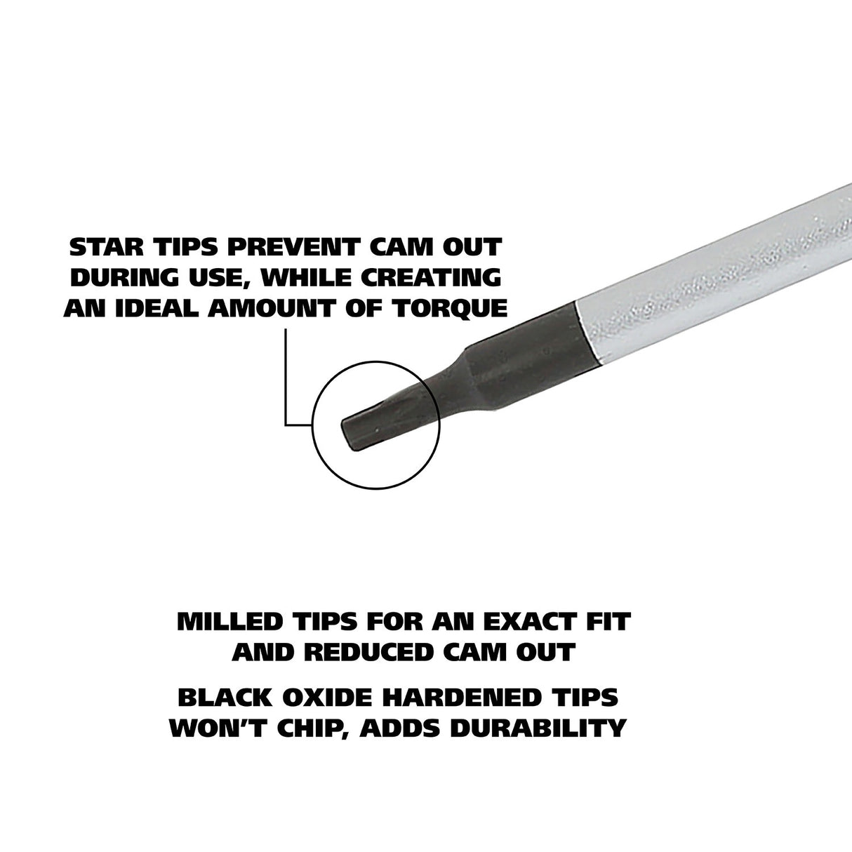GreatNeck 73225 T25 x 5 Inch Star Round Shank Screwdriver Additional Image 2