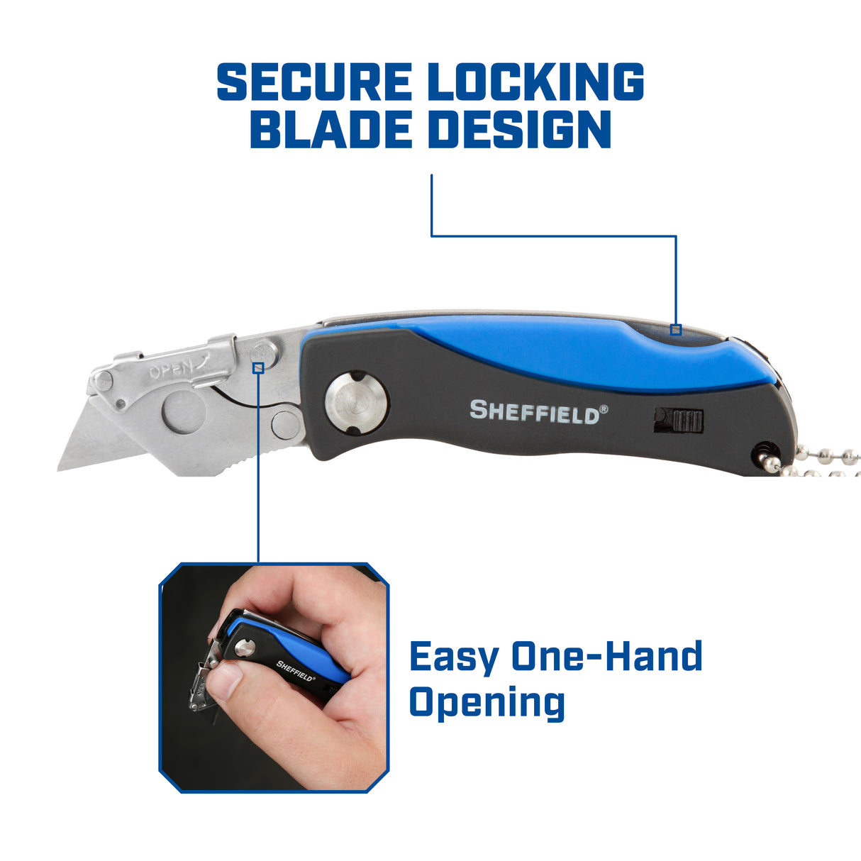 Sheffield 12125 Mini Quick Change Lock Back® Utility Knife Additional Image 4