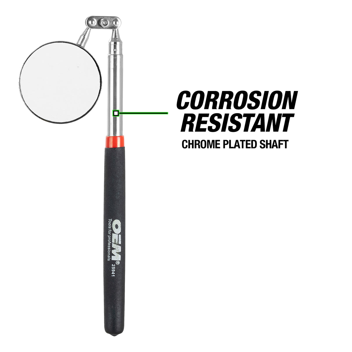 OEMTOOLS 25941 2 Inch Telescoping Inspection Mirror Additional Image 1