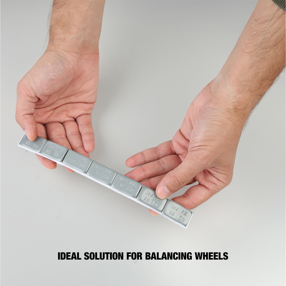 OEMTOOLS 23214 1.00 oz. Low Profile Steel Adhesive Wheel Weights, 16 Strips of 7, 112 Pieces Per Box Additional Image 3