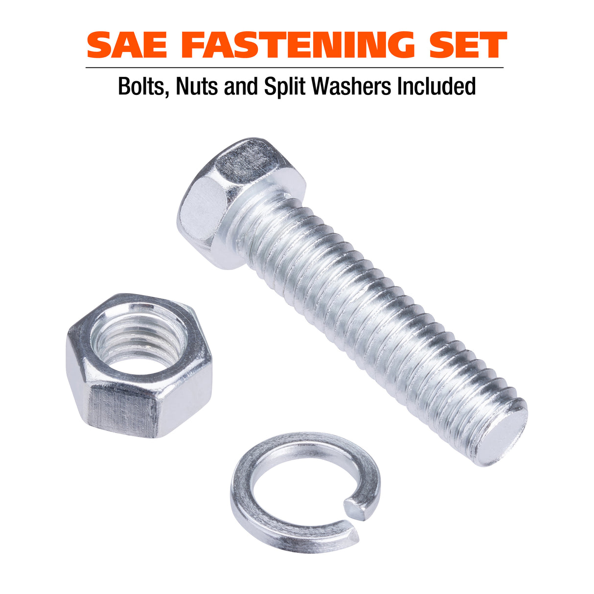 GreatNeck 68234 255-Piece Nut and Bolt Assortment, SAE, Silver Additional Image 1