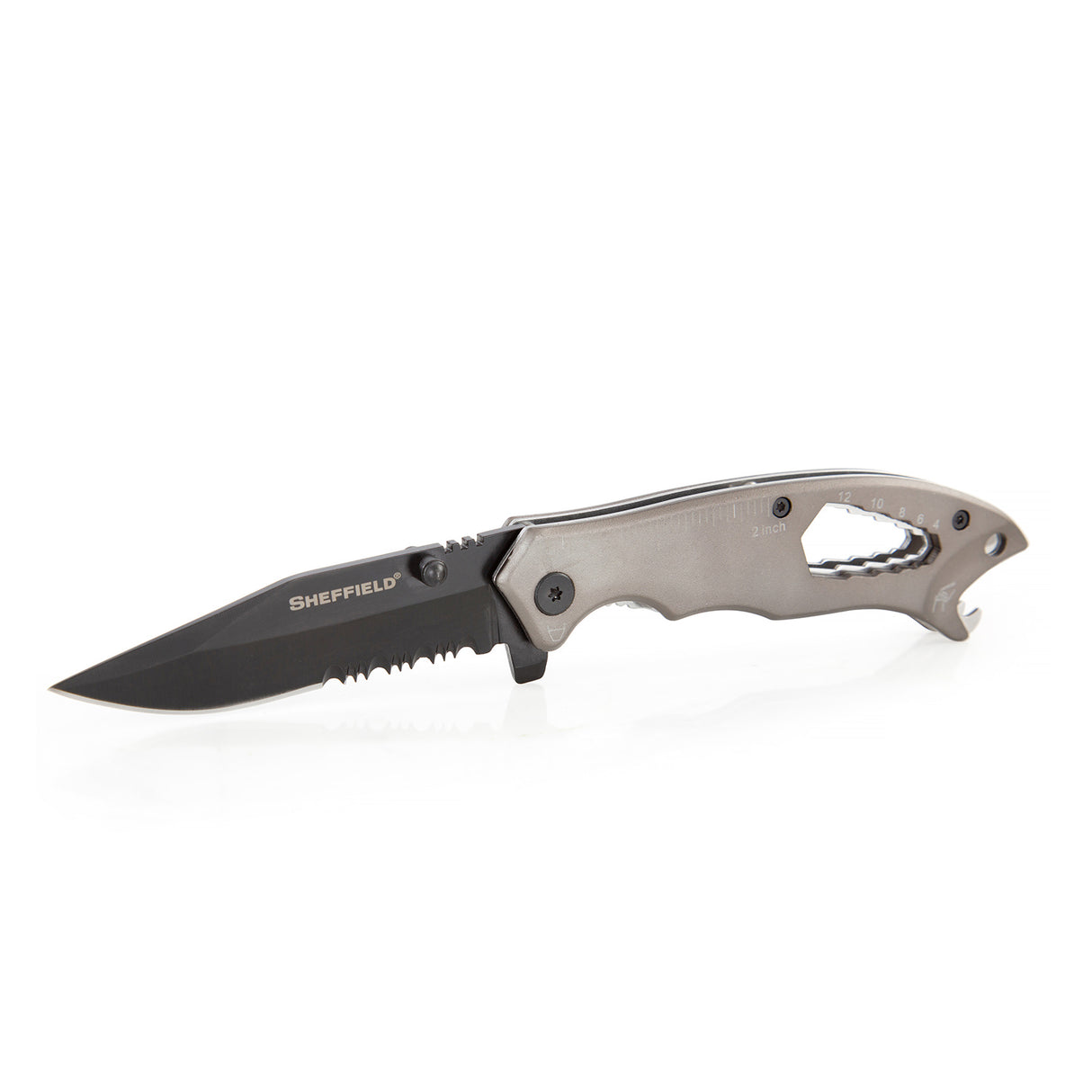 Sheffield 12170 Mechan 9-in-1 3in. Drop-Point Folding Knife Main Image