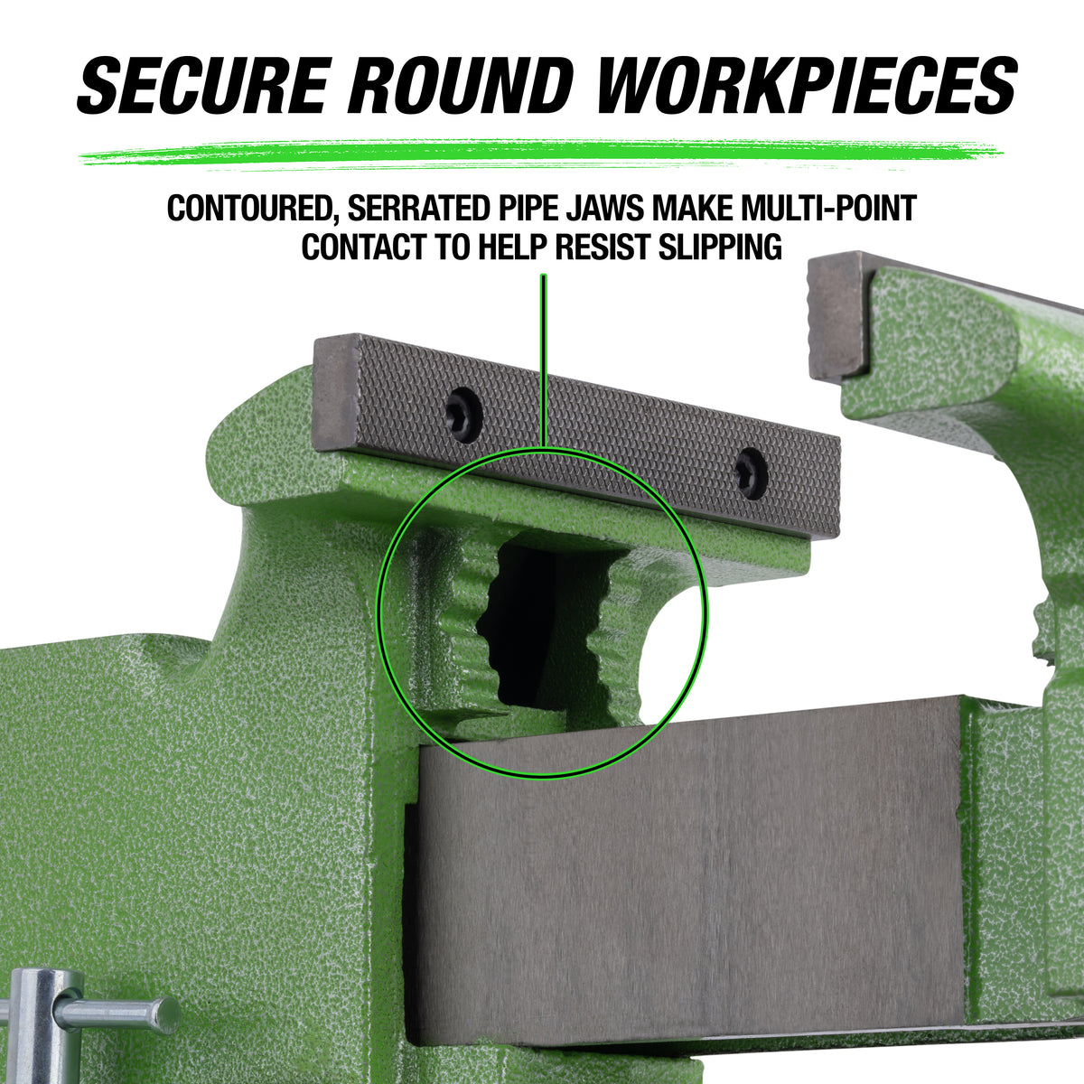 OEMTOOLS 24330 5in. Heavy-Duty Vise with Pipe Jaws Additional Image 2
