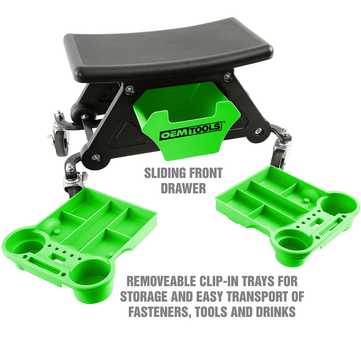 OEMTOOLS 24986 Heavy-Duty Rolling Workbench and Creeper Seat Additional Image 1