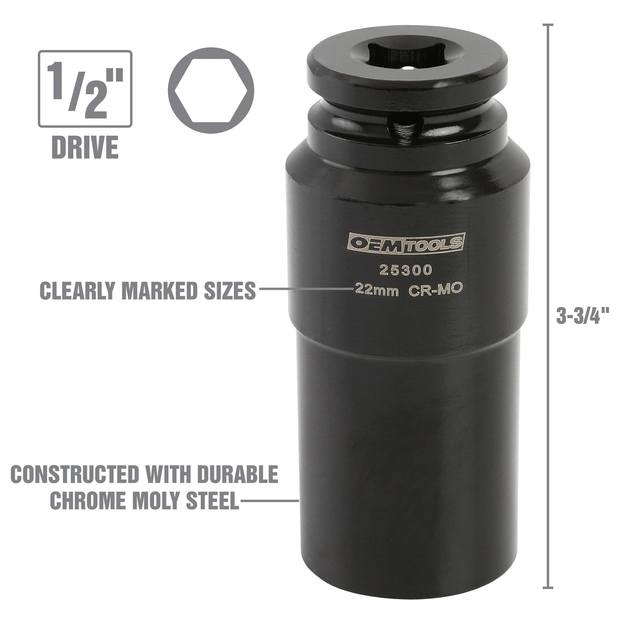 OEMTOOLS 25300 22 mm Crank Bolt Socket Additional Image 3