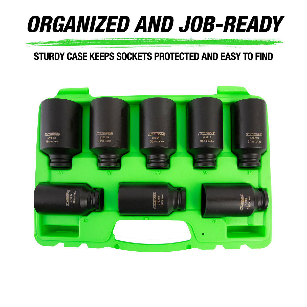 OEMTOOLS 37321 12 Pt. Axle Nut Socket Set Additional Image 5