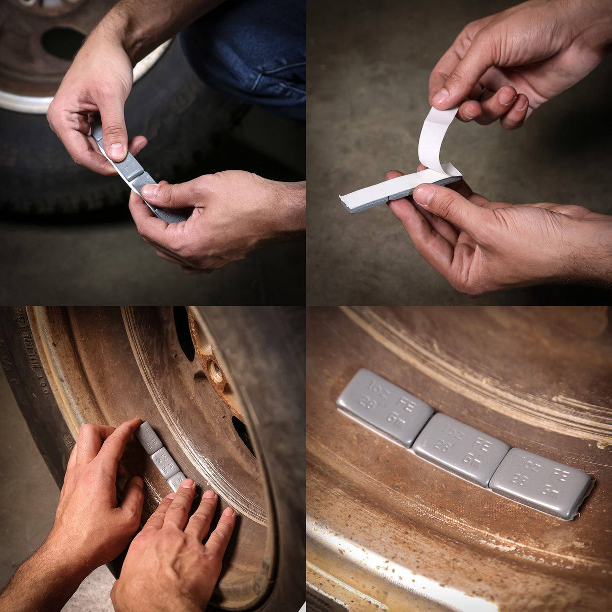 OEMTOOLS 23214 1.00 oz. Low Profile Steel Adhesive Wheel Weights, 16 Strips of 7, 112 Pieces Per Box Additional Image 7