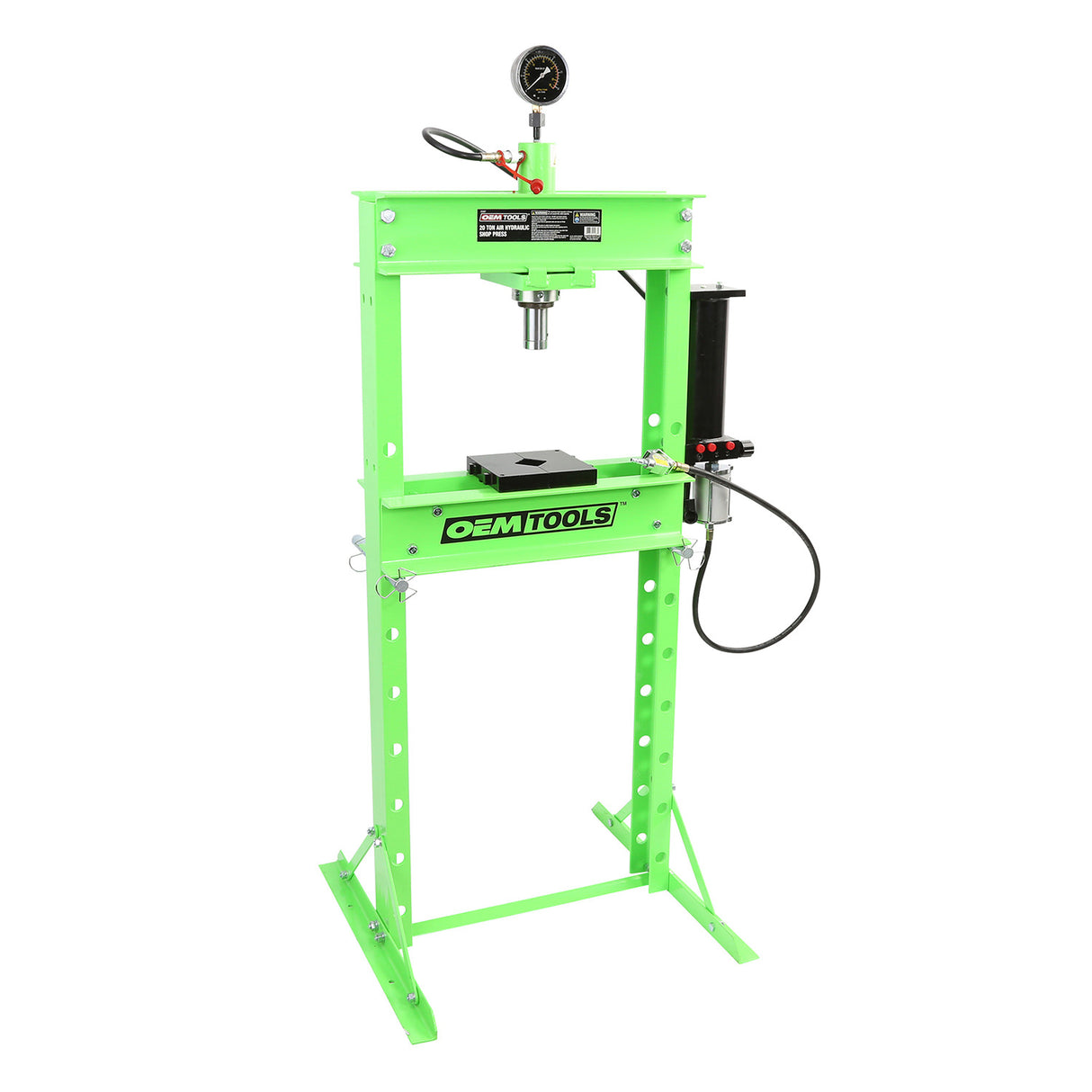 OEMTOOLS 25087 Air Hydraulic 20 Ton Shop Press with Double Speed Pump Main Image