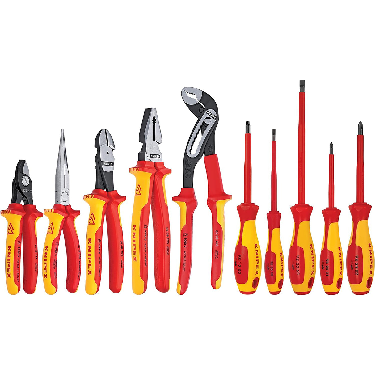 Knipex 9K 98 98 30 US 10 Pc. Pliers and Screwdriver Tool Set-1000V Insulated Additional Image 1