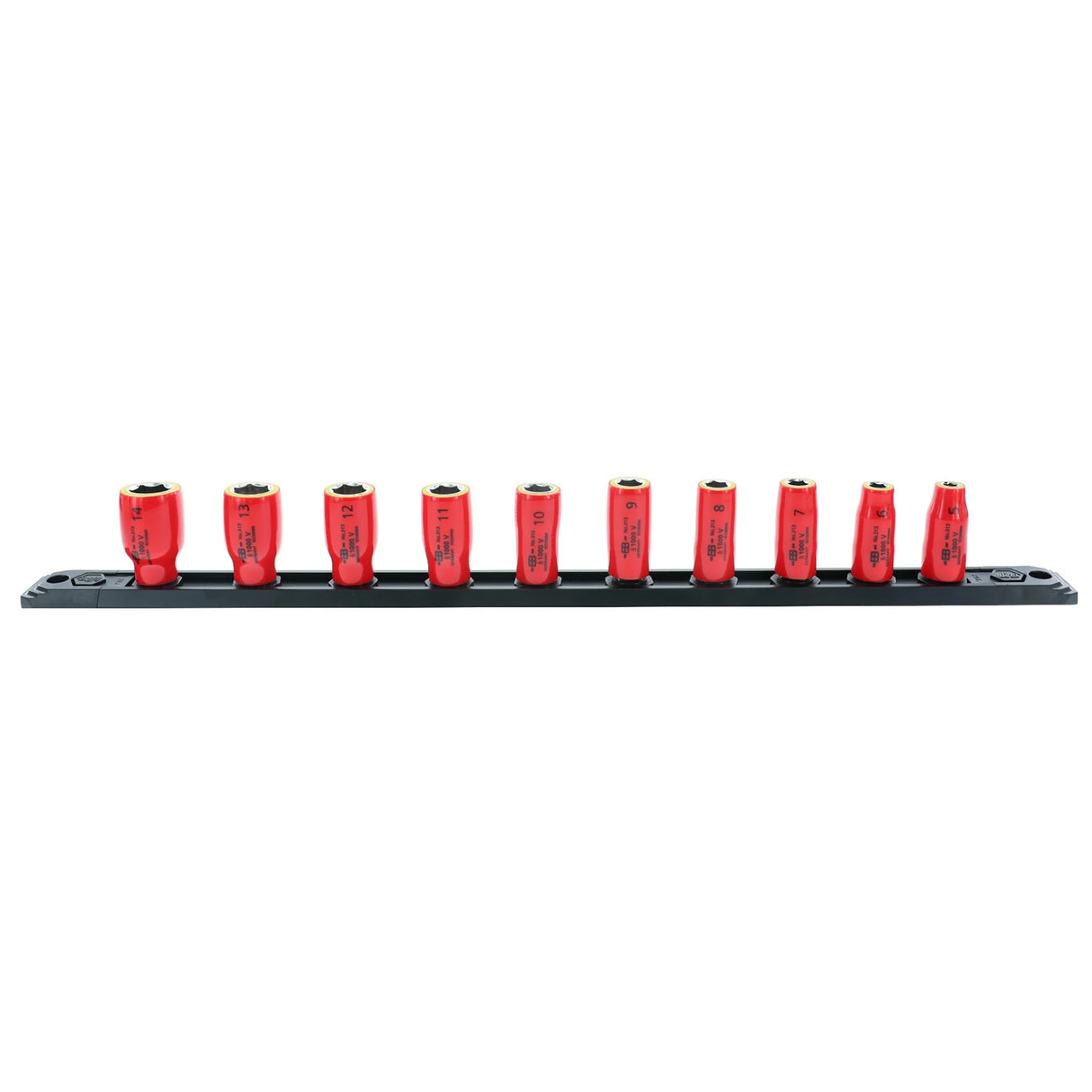 Wiha Tools 31393 10 Pc. Insulated Socket Set 1/4in. Drive - METRIC Additional Image 1