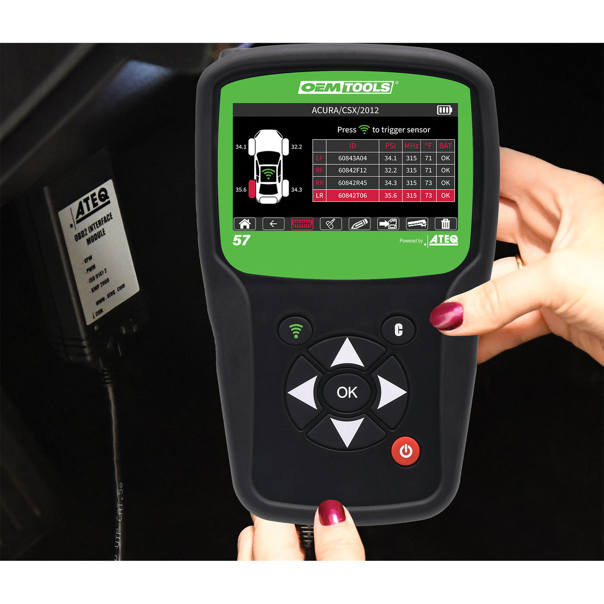 OEMTOOLS VT57 TPMS Tool with 20 TPMS Sensors Additional Image 8
