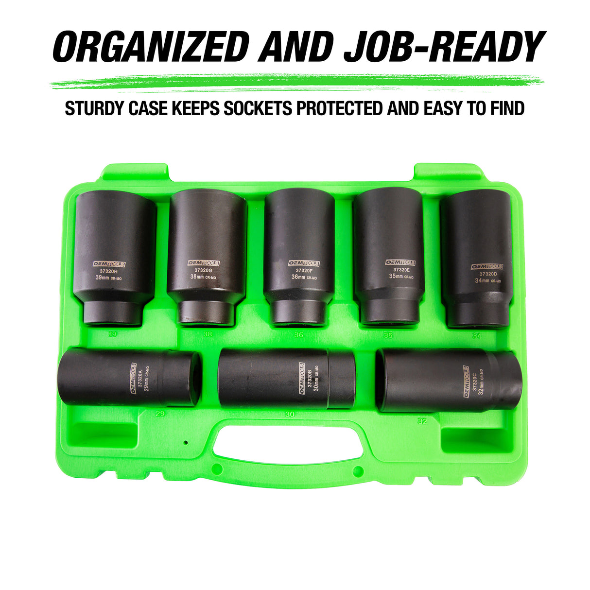 OEMTOOLS 37320 6 Pt. Axle Nut Socket Set Additional Image 5