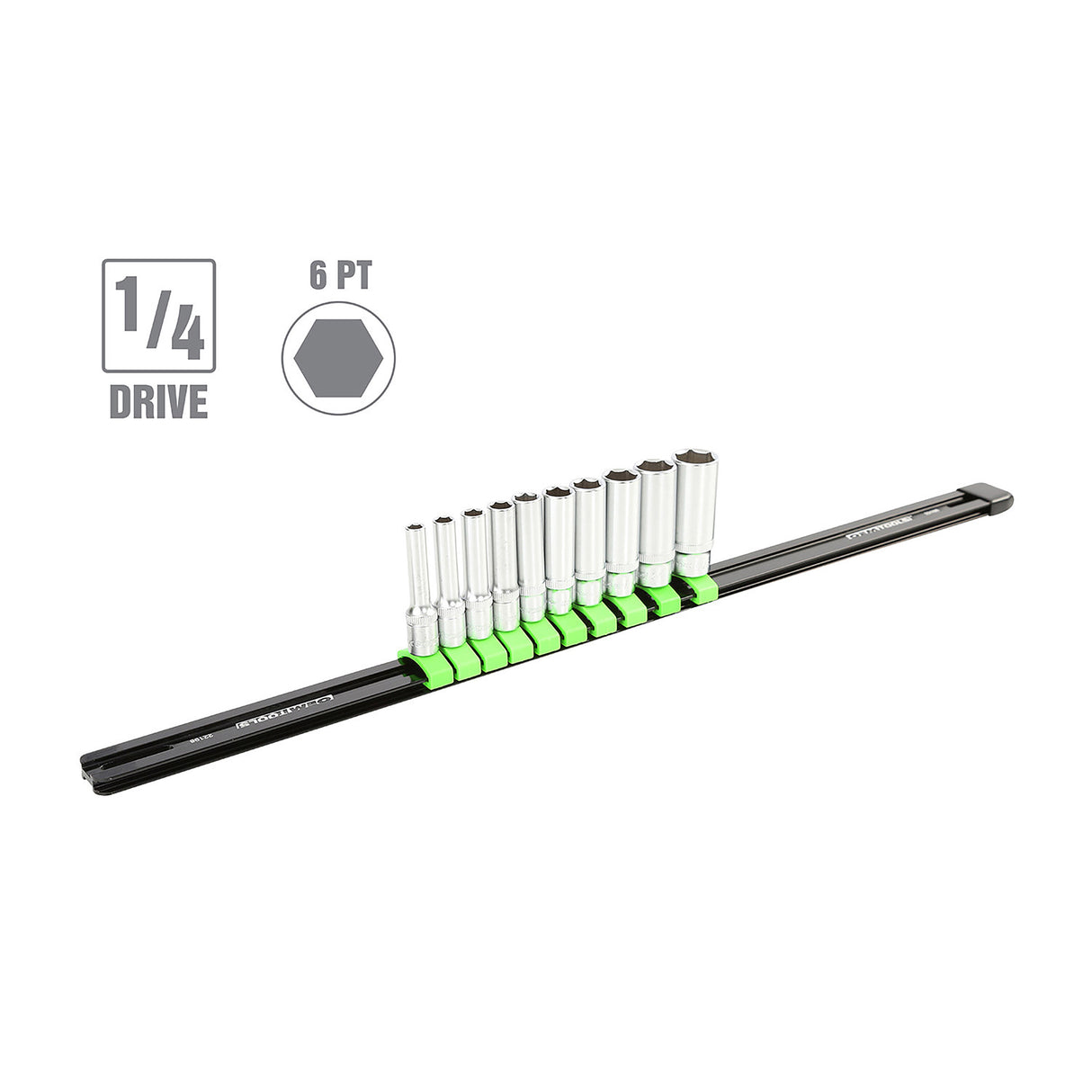OEMTOOLS 22953 10-Piece 1/4in. Drive Deep Socket (SAE) Additional Image 1