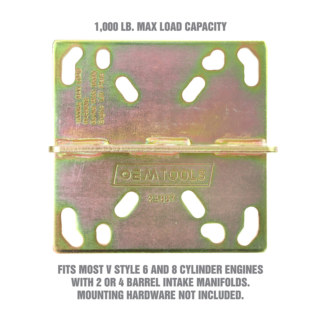 OEMTOOLS 24867 Universal Engine Lift Plate 1,000 Lb. Capacity Additional Image 1