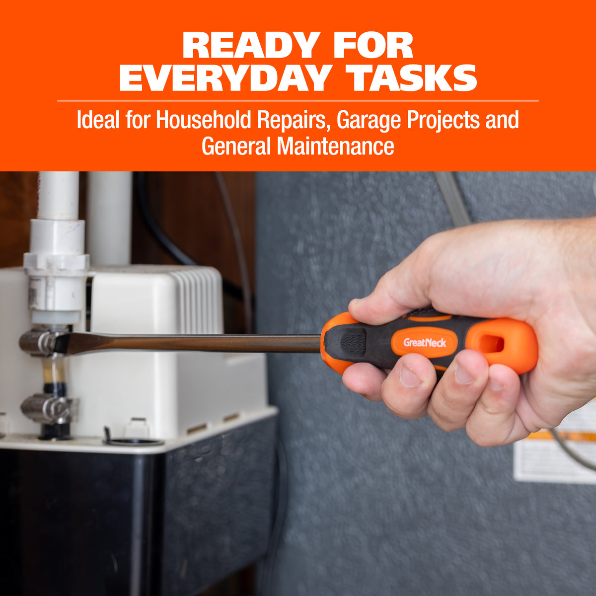 GreatNeck 21826 3/8in. x 8in. Slotted Screwdriver Additional Image 3