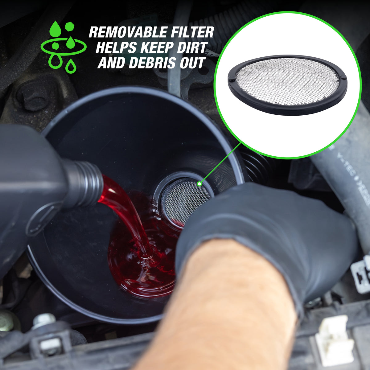 OEMTOOLS 87258 Flex Funnel with Hose and Filter Additional Image 3