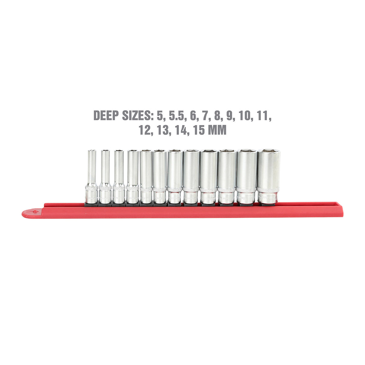 OEMTOOLS 22951 1/4 Inch Drive Deep Socket 12 Piece Set (Metric) Additional Image 2