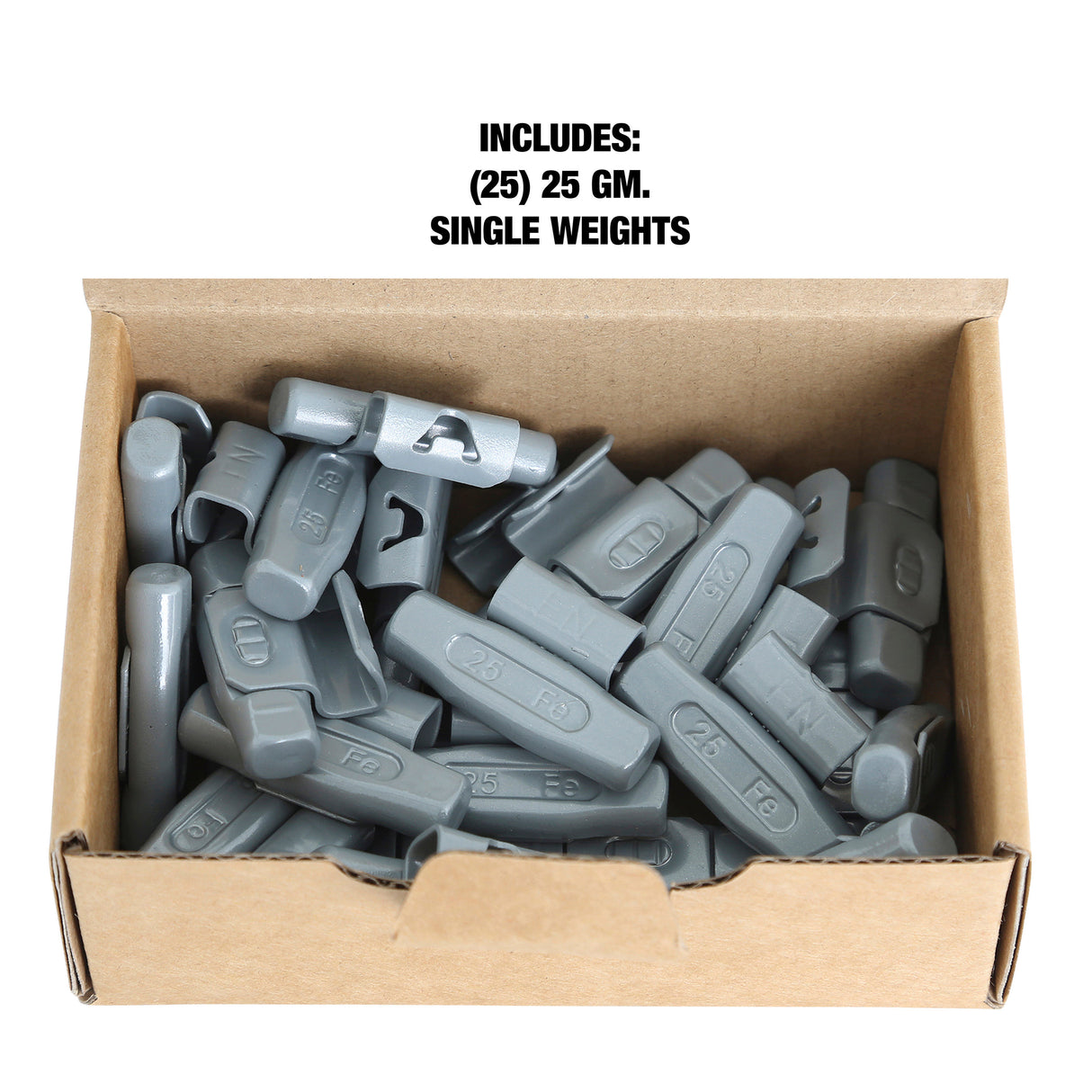 OEMTOOLS 23267 25 gm. FN Style Steel Wheel Weight - 1 Box of 25 Additional Image 4