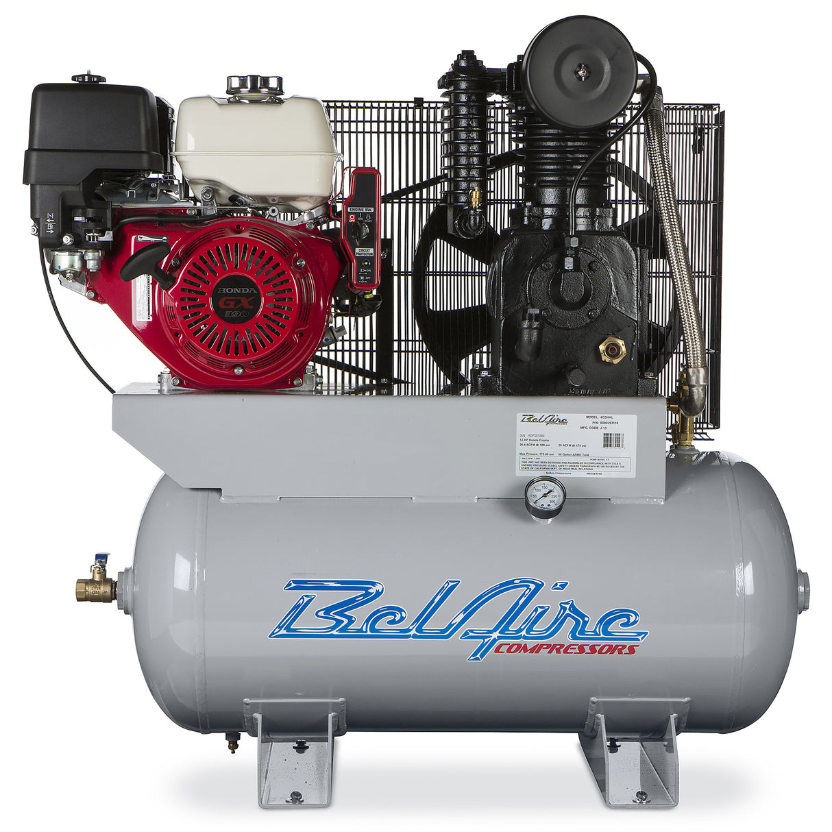 Belaire 4G3HHL 13HP 30 Gallon Gas Powered Air Compressor Main Image