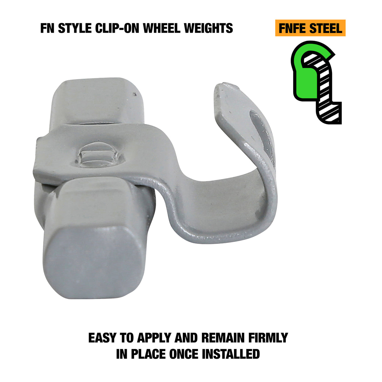 OEMTOOLS 23265 20 gm. FN Style Steel Wheel Weight - 1 Box of 25 Additional Image 2