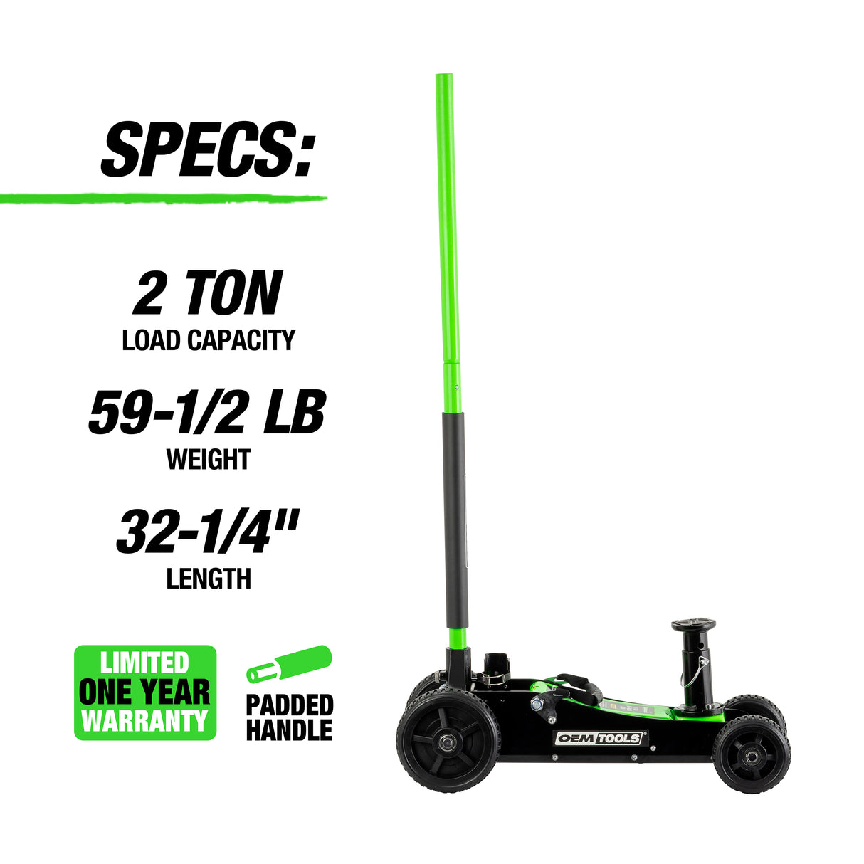 OEMTOOLS 29004 2-Ton Off-Road Jack Additional Image 2