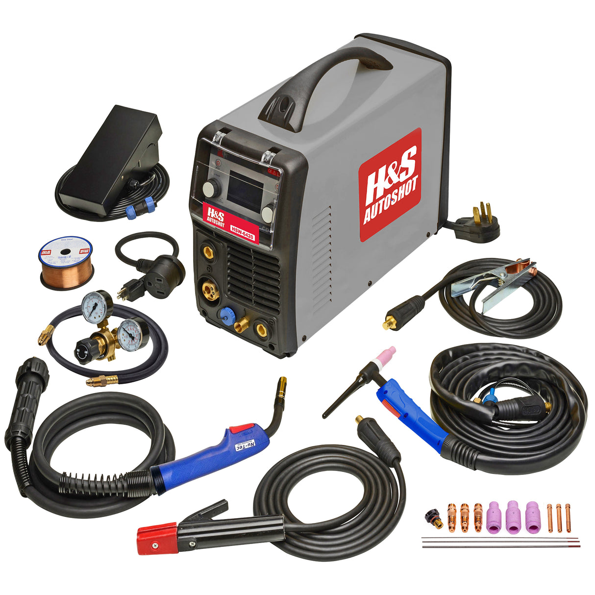 H&S Autoshot HSW-6420 200A Multi MIG Synergic, TIG & Stick Welder (115-230VAC) Main Image