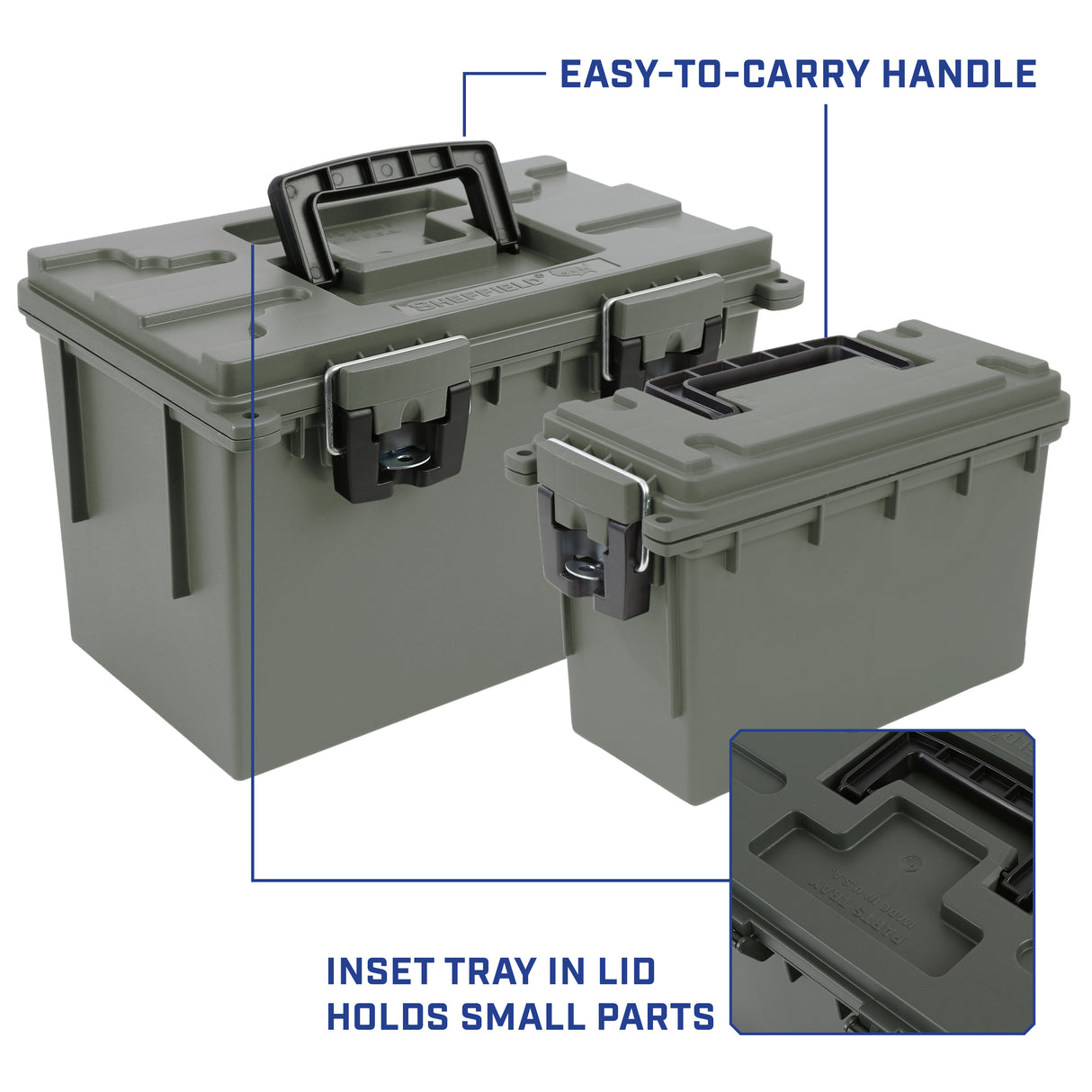 Sheffield 12713 2PK Nested Field Box Set-Olive Drab Green Additional Image 6