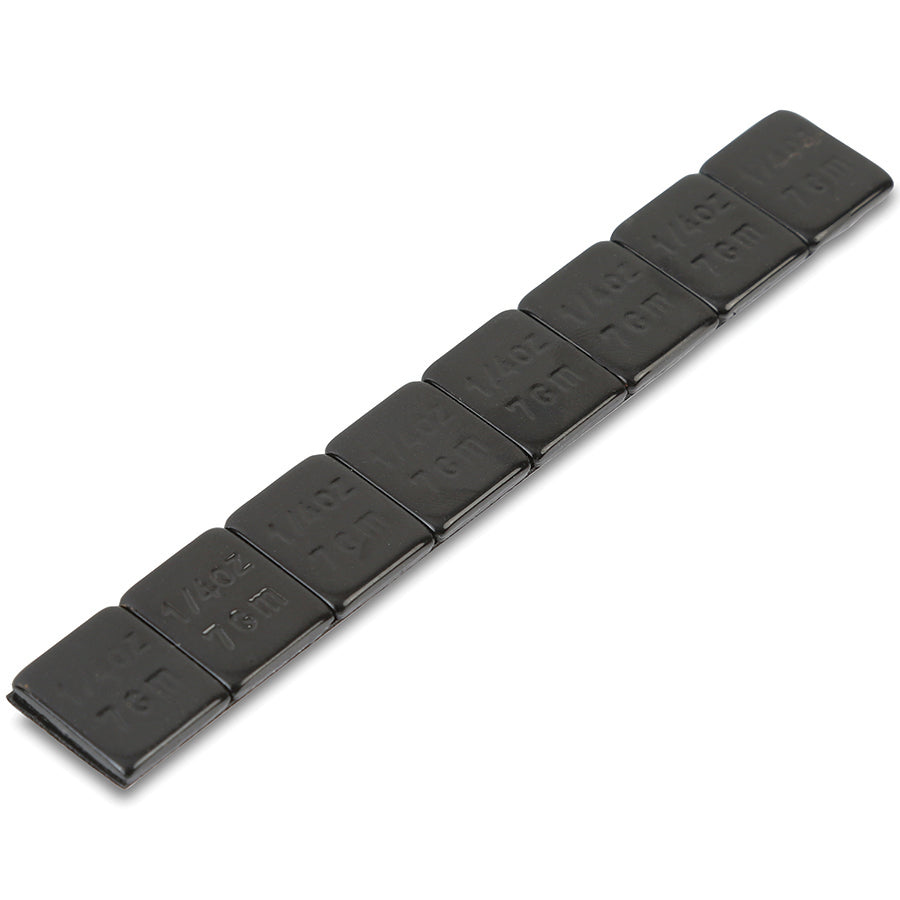OEMTOOLS 23216 0.25 Oz. Black Steel Adhesive Wheel Weights, 30 Strips of 8, 240 Pieces per Box Main Image