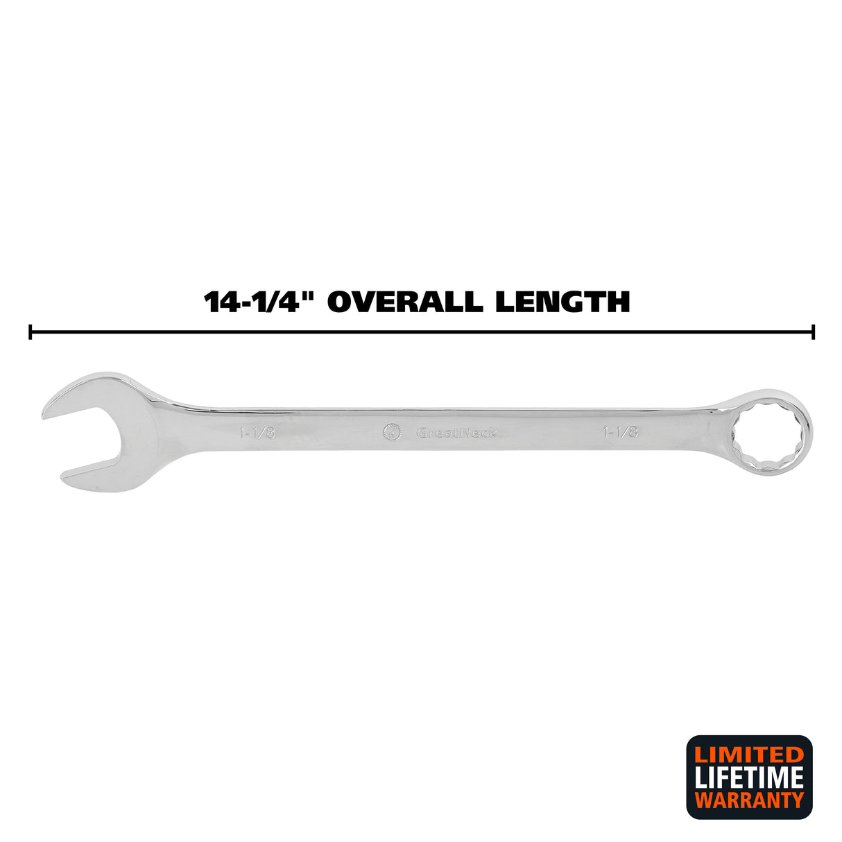GreatNeck C118C Combination Wrench (1-1/8 Inch) Additional Image 1