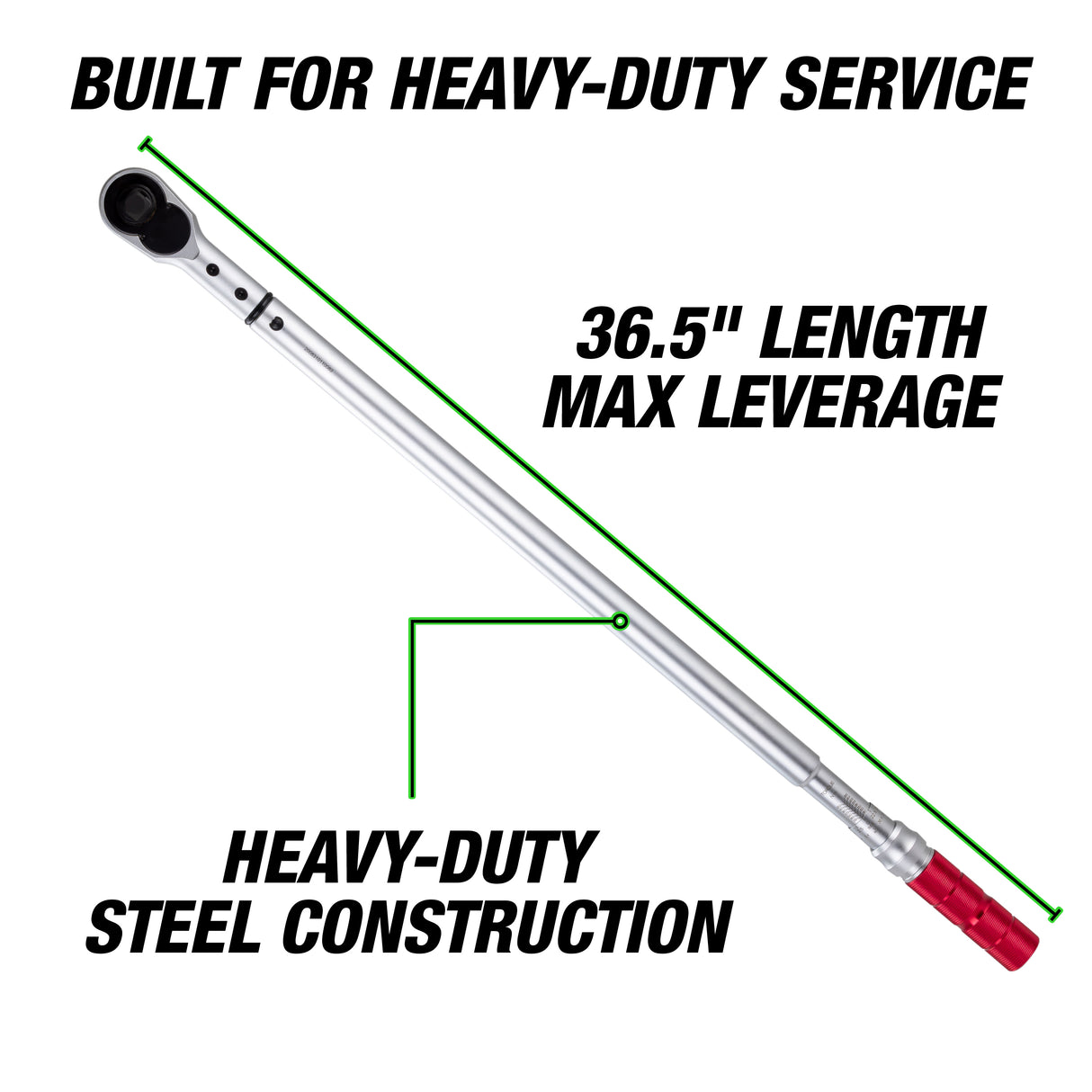 OEMTOOLS 37309 3/4in. Drive Torque Wrench (75-400 Ft/Lb.) Additional Image 4