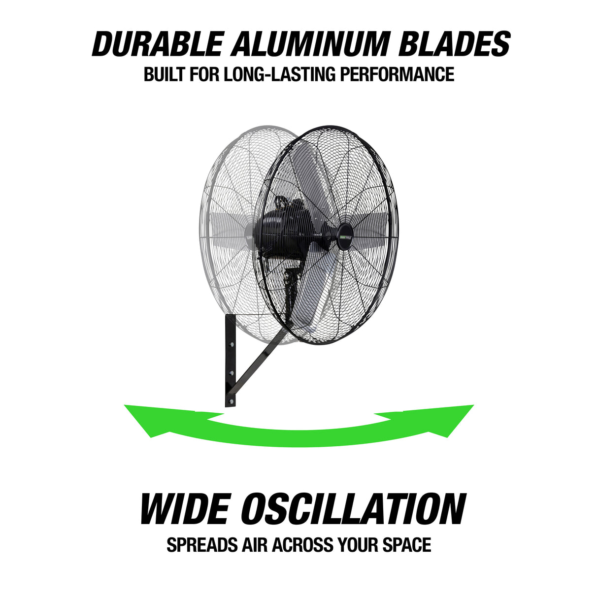 OEMTOOLS 34884 24in. Outdoor Oscillating Wall Mount Fan Additional Image 3