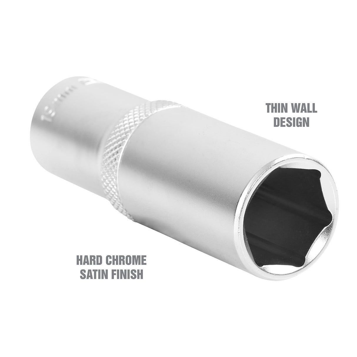OEMTOOLS 22449 1/2 Inch Drive 6 Pt. Deep Wall Socket (19 mm) Additional Image 2
