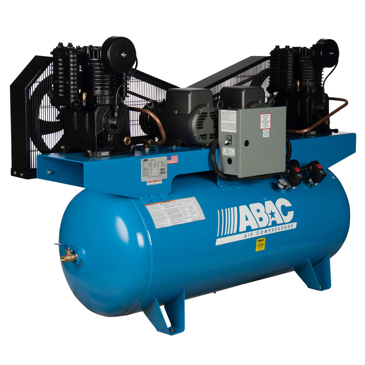 ABAC ABC7-21120HD 7.5 HP Duplex 2 x 7.5 230V 1-Phase Air Compressor Additional Image 3