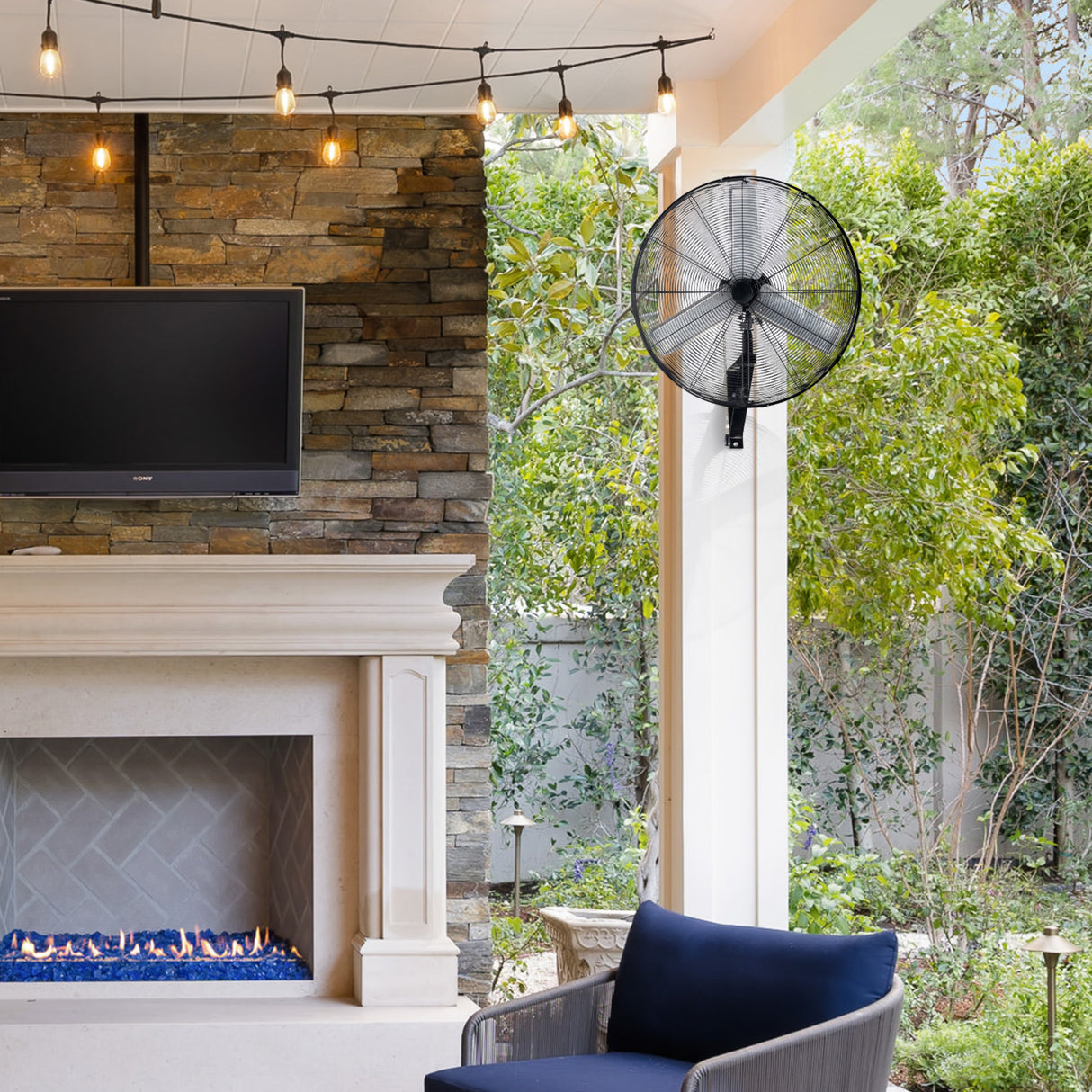 OEMTOOLS 34886 30 Inch Outdoor Oscillating Wall Mount Fan Additional Image 9