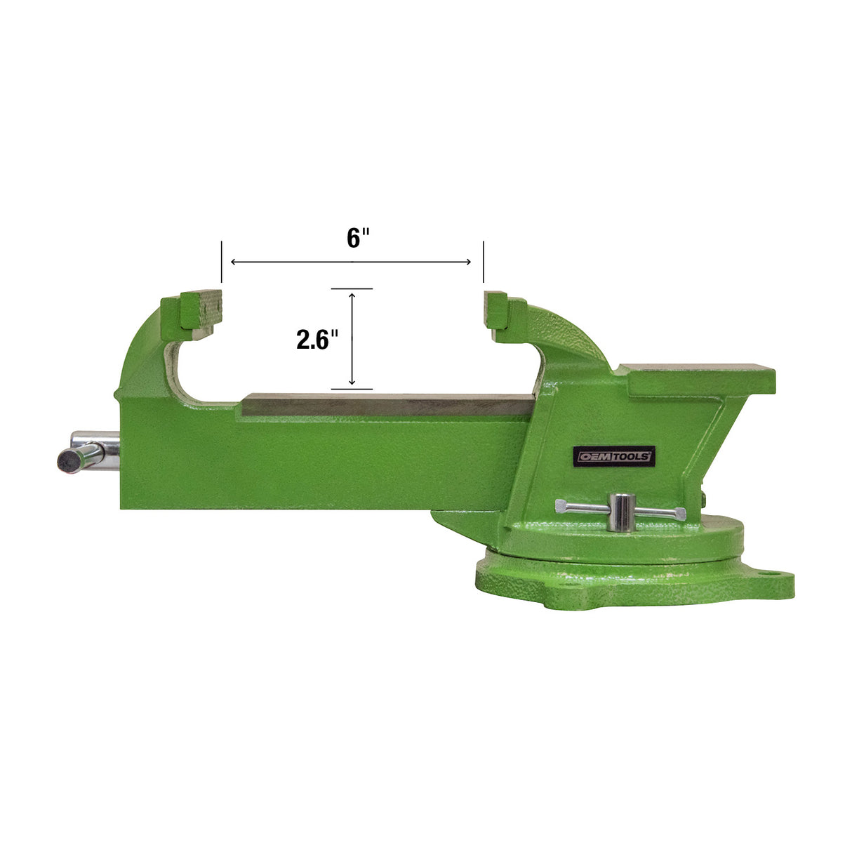 OEMTOOLS 24218 6in. Heavy Duty Bench Vise with Swivel Base Additional Image 3