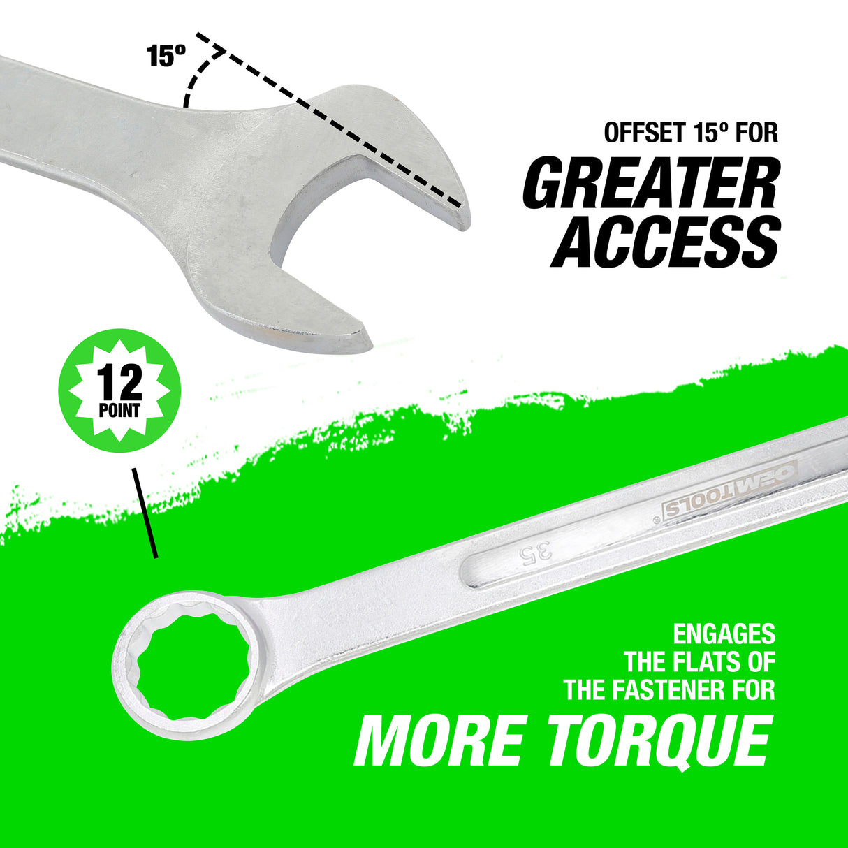 OEMTOOLS 22132 35 mm Jumbo Combination Wrench Additional Image 3