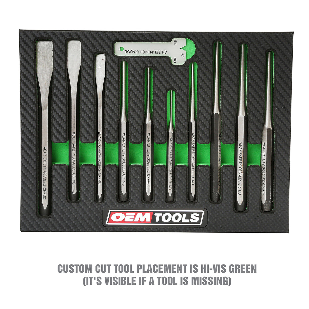 OEMTOOLS 23996 11 Piece Punch and Chisel Set Additional Image 2