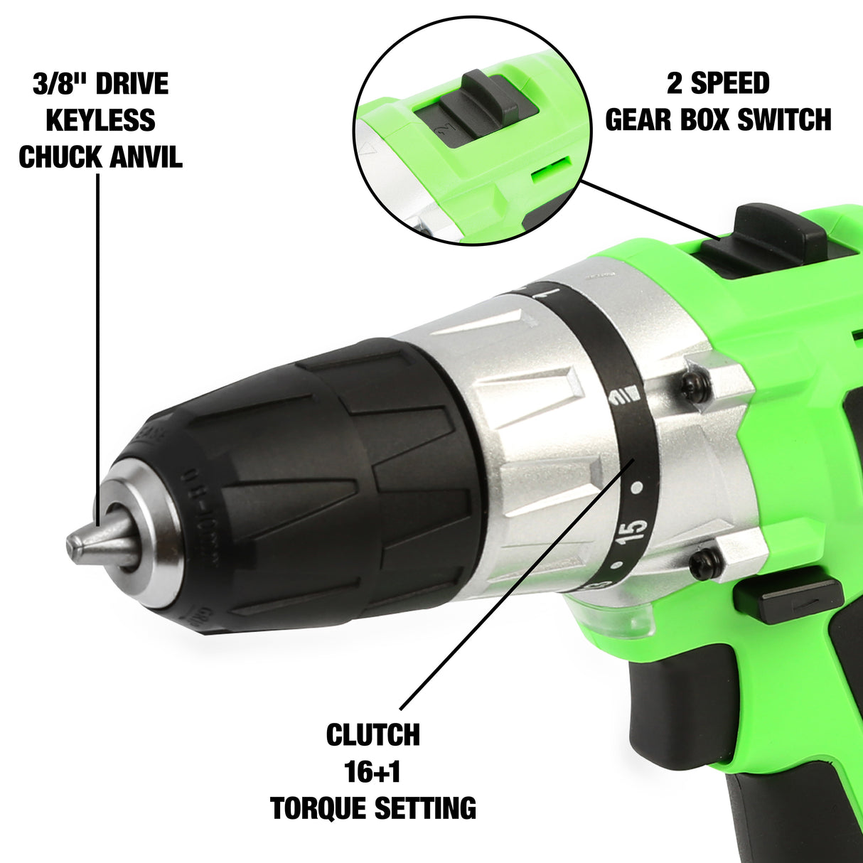 OEMTOOLS 24660 20V MAX* Lithium-Ion 3/8in. Drive Cordless Drill Additional Image 4