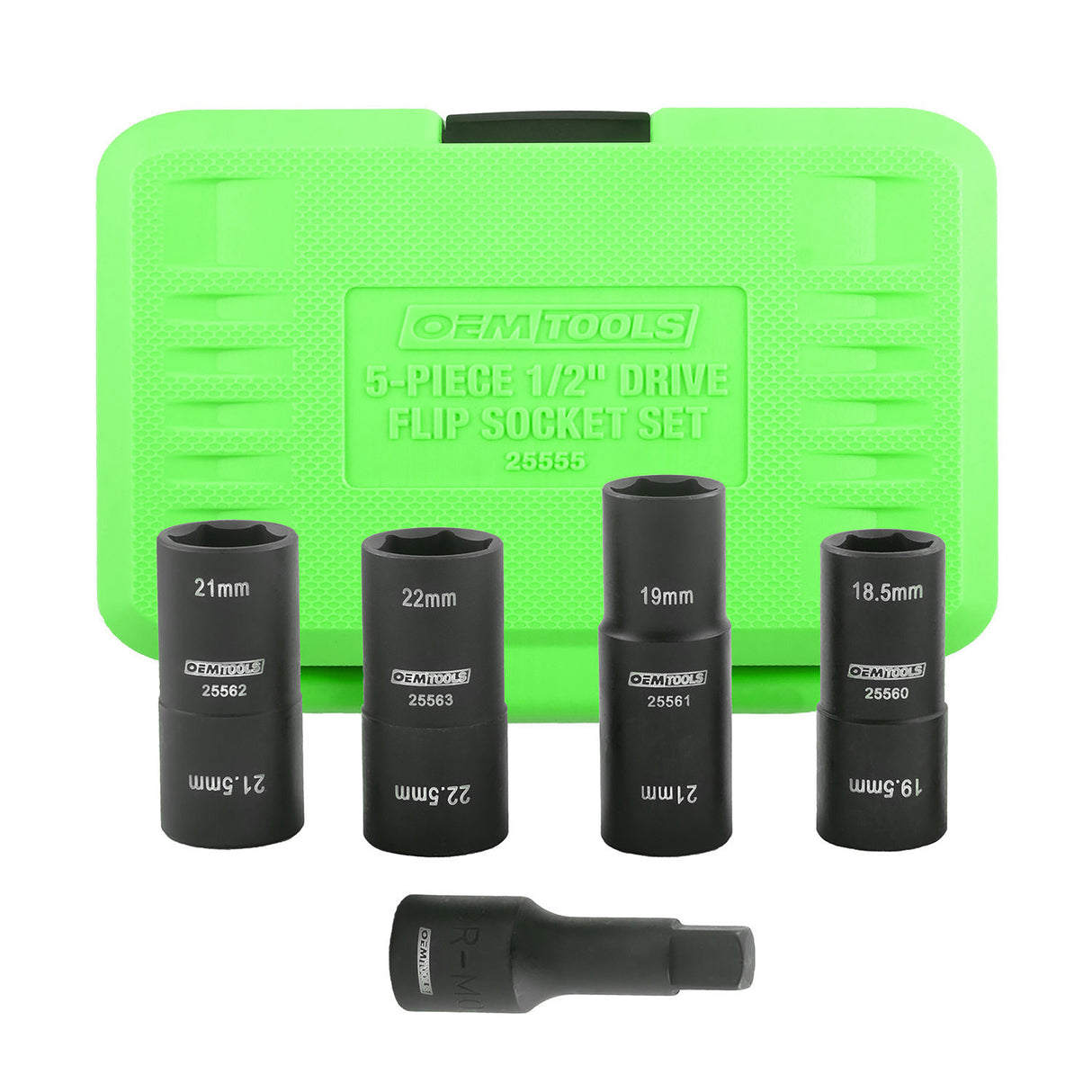 OEMTOOLS 25555 5 Piece 1/2in. Drive Flip Lug Nut Socket Set Additional Image 5