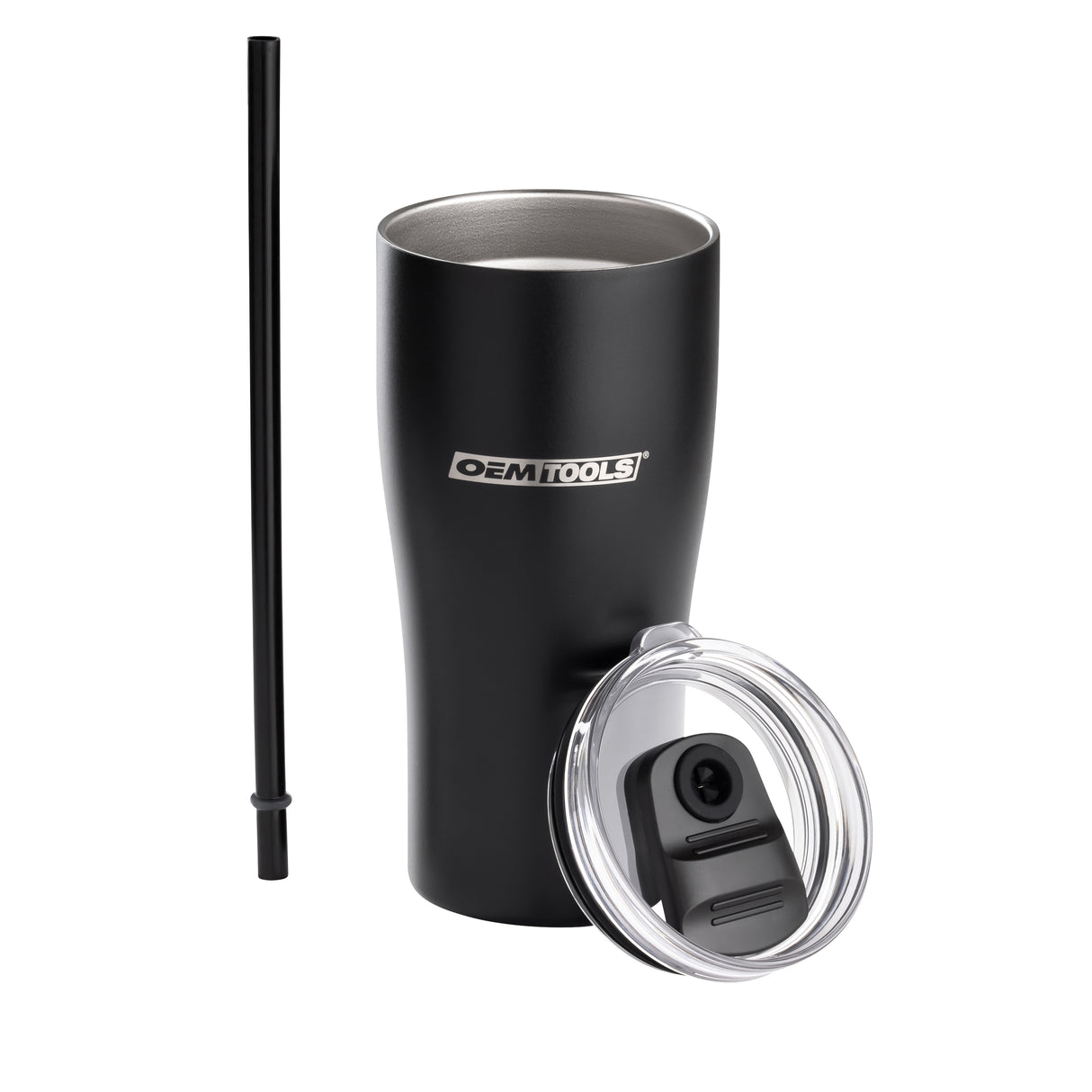 OEMTOOLS 26047 20 Oz. Stainless Steel Double Wall Tumbler - Black Main Image