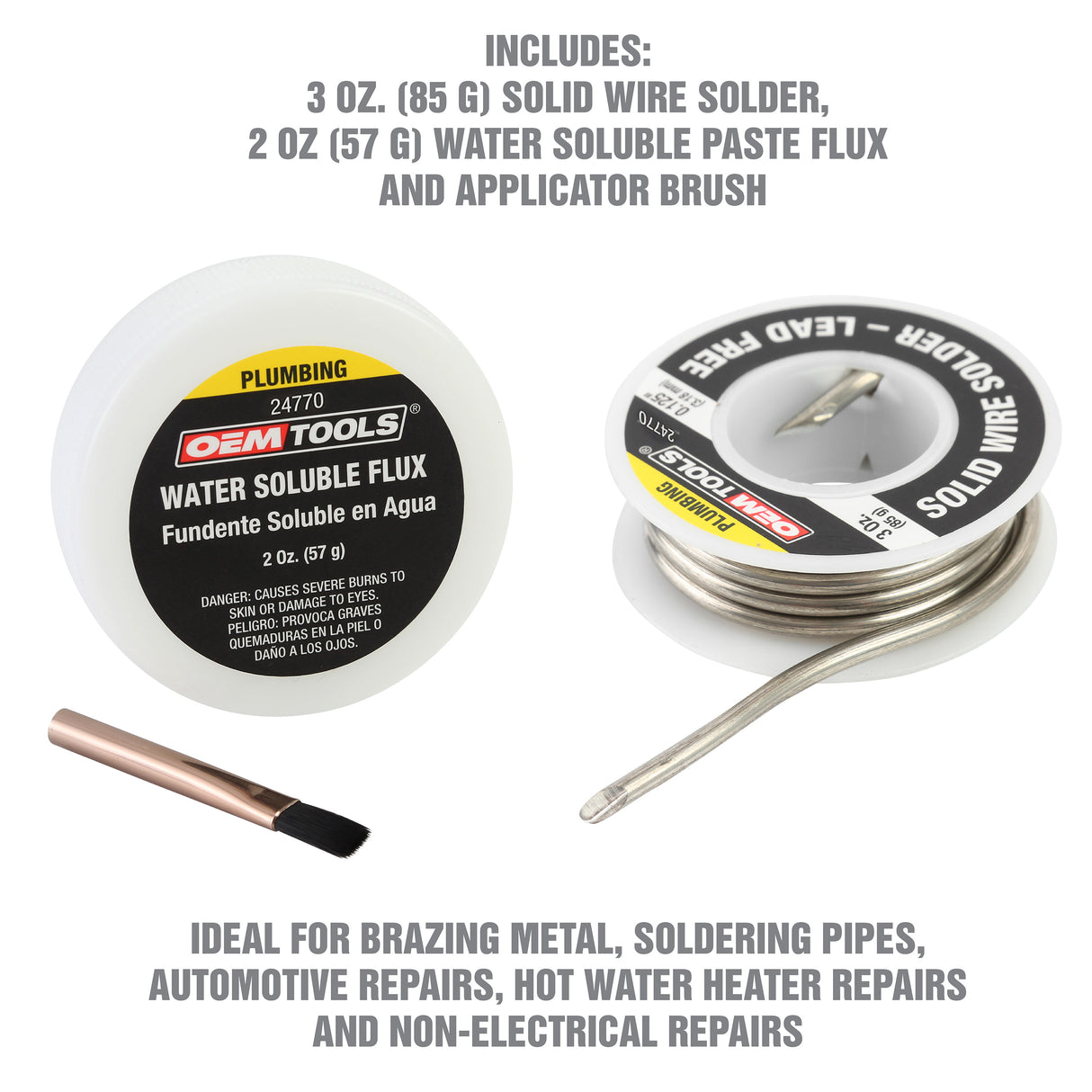 OEMTOOLS 24770 Plumbing Solder and Flux Kit Additional Image 1