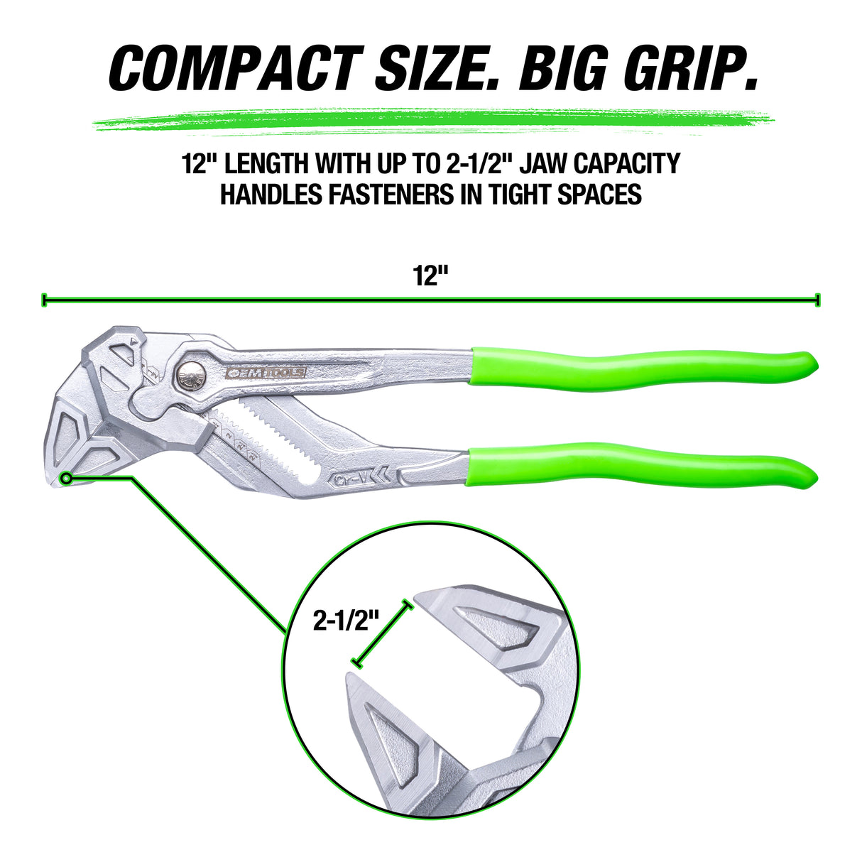 OEMTOOLS 22674 12in. Pliers Wrench Additional Image 1