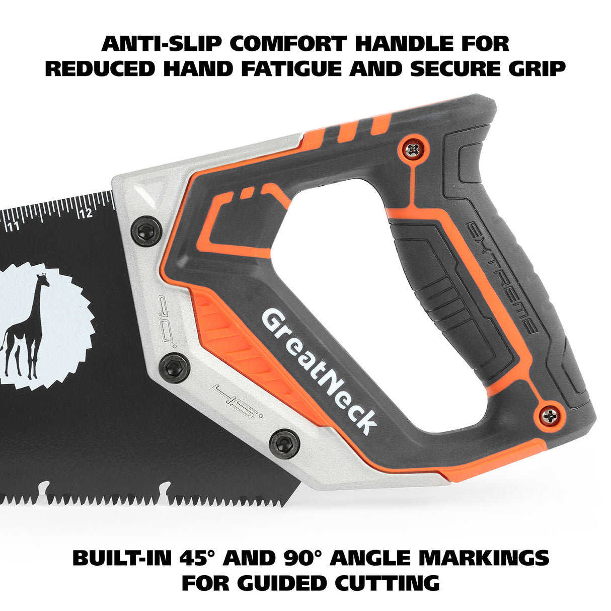 GreatNeck 74003 15 Inch Aggressive Tooth Handsaw w/ Aluminum Frame Composite Handle Additional Image 5