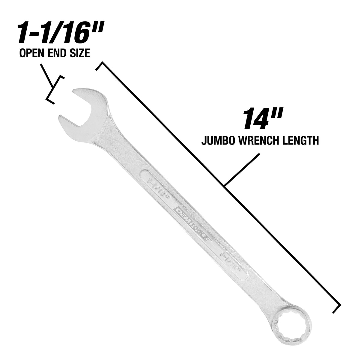 OEMTOOLS 22102 1-1/16in. Jumbo Combination Wrench Additional Image 2